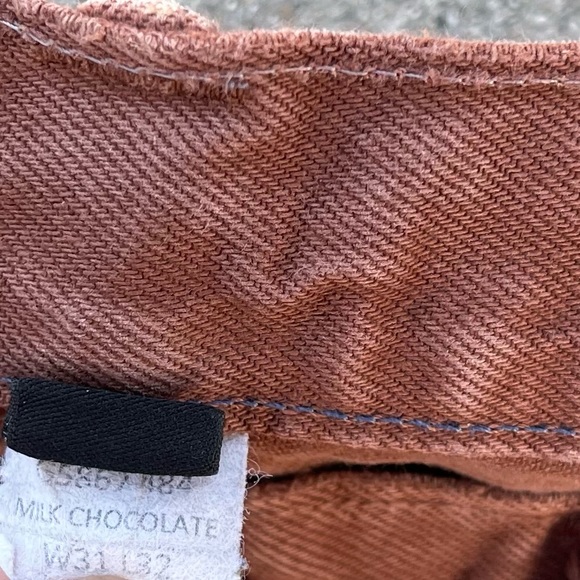Vintage J Crew 484 Jeans made in USA milk chocolate size 31 - Picture 4 of 11